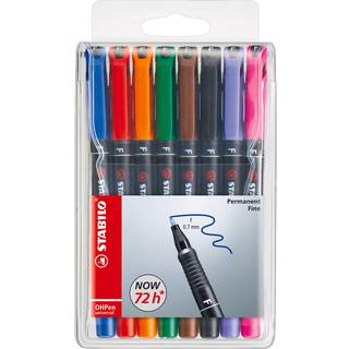 Stabilo 842-8 Fine OH pen 0,7mm etui m. 8 penne