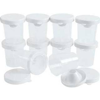 Farve uden spill hvidt l?g tempera malingskopper til b?rnev?rdi klasselokale malingsforsyning (10 pakke) Model: 10WPC