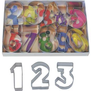 R&M 1-9 nummer cookie cutters med udskæringer. 2,5 9-stykke gavesæt