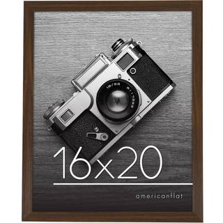AmericanFlat 16x20 Picture Frame med poleret plexiglass - Episk samling - Galleri v?grammer med konstrueret tr? - bred fotoramme til v?gvisning -