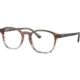 Ray-Ban RX5417 8251 50 Briller Mænd Brun - Transparent Red Brown Grey Stripes - 50mm