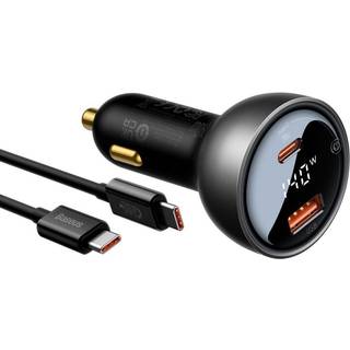 Baseus - Bil oplader Superme, USB, USB-C, 140W - Sort