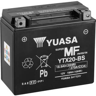 Yuasa YTX20-BS 12V AGM Batteri til Motorcykel