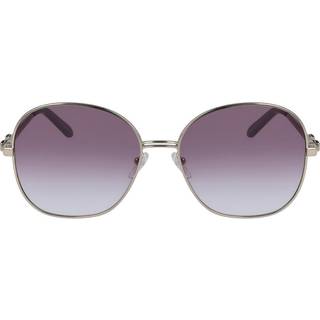 Ferragamo Kvinde SF242S 736 Solbriller Metal Violet Rund Normal Skygge