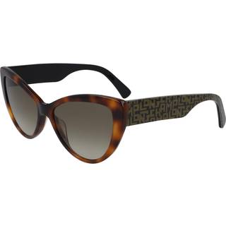 LONGCHAMP Kvinde LO663S 214 Solbriller Plast Havana Grå Cat Eye Normal Skygge