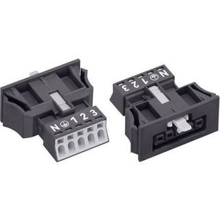 WAGO 890-705 Strømstik WINSTA MINI Tilslutning, lige Samlet poltal: 4 + PE 16 A Sort 1 stk