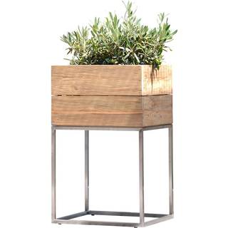Blomsterpotte Mini Garden i teaktræ