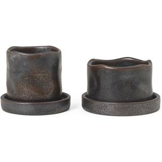 Uneru Mini Pots - Set of 2 - Black