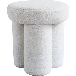 101 Copenhagen Seating - 'Big Foot Stool', sheepskin in White Plywood, foam & sheepskin