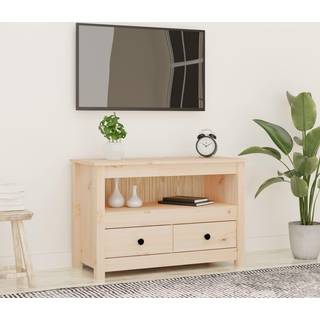 tv-bord 79x35x52 cm massivt fyrretræ