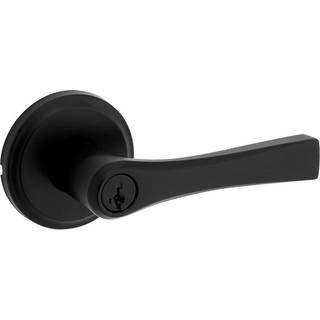 Kwikset Katella Entry Door Handle med l?s og n?gle Sikker n?glet reversibel h?ndtag Udvendigt til hovedindgang og sovev?relser Matte sort pluk re