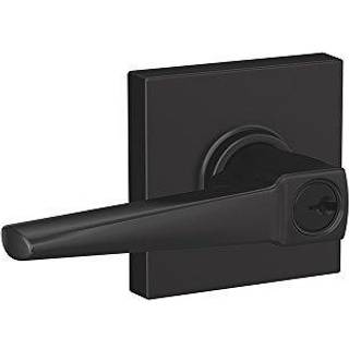 Schlage F51A ELR 622 COL ELLER LEVER med Collins trim Keyed Entry Lock Matte sort
