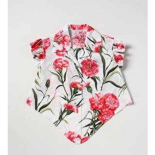 Dolce&Gabbana Kids Floral-print cotton top - multicoloured - Y 14