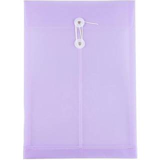 Jampapirplastkonvolutter med knap og strengbindelukning - Legal ?ben ende - 9 3/4 x 14 1/2 - Lime Green - 12/Pack