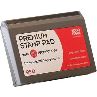 2000 Plus Stamp Pad Premium Gel Stamp Pad til r?d bl?kst?rrelse nummer 1 Langvarig 2,75 med 4,25 (030254)