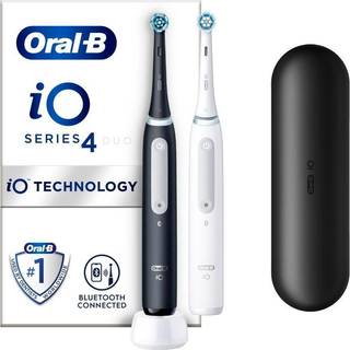 Oral-b iO Series 4 Duo El-tandbørste med rejseetui - Sort/Hvid