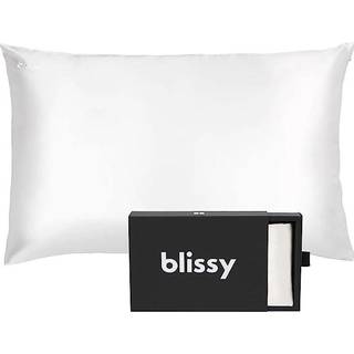 Blissy Silk Pillowcase - 100% Pure Mulberry Silk - 22 Momme 6A Højkvalitetsfibre - Silkepudebetræk til hår & hud - Regelmæssig dronning og konge