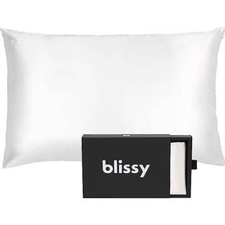 Blissy Silk Pillowcase - 100% Pure Mulberry Silk - 22 Momme 6A Højkvalitetsfibre - Silkepudebetræk til hår & hud - Regelmæssig dronning og konge