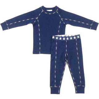 Cold Stars Merino Whool Junior Ski Undertøj Sæt (Marine)