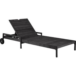 Ethnicraft Jack outdoor solseng sortbejdset teak Ekskl. hynde