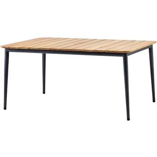 Cane-Line - Core spisebord, 160x90 cm Inkl. teak bordplade Lava grey, aluminium