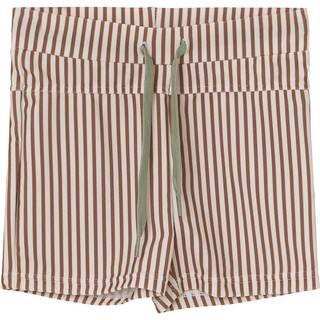 MINI A TURE Gerryan Badeshorts, Acorn Brown Stripes, 86-92