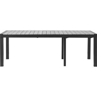 Johan havebord, sort/grå, 223/283/343x100 cm