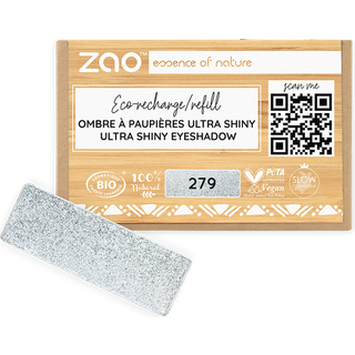 Zao Øjne Eyeshadow & Primer Refill Rectangular Eyeshadow Ultra 279 Grey Diamond 1,3 g () - 1,3 g