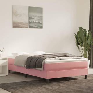 sengeramme 120x200 cm fløjl pink