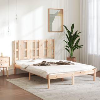 sengeramme uden madras 140x190 cm massivt fyrretræ