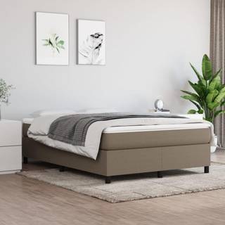 sengeramme uden madras 140x190 cm stof gråbrun
