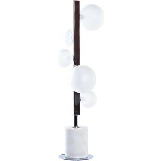 Bordlampe DKD Home Decor Hvid Sølvfarvet Krystal Marmor 220 V 15 x 15 x 68 cm