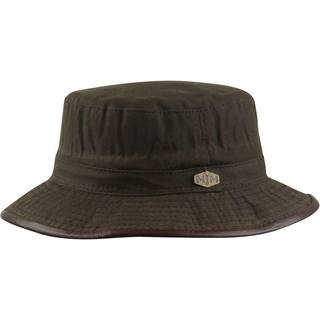 MJM Hats MJM 10044 Wax Cotton Brown Oilskin - Bucket Hat i Brun - S (56 cm)