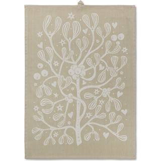 Mistletoe Tea Towel - Sand