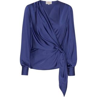 Karmamia Ines Blouse - Slå-om-bluse - Midnight Blue