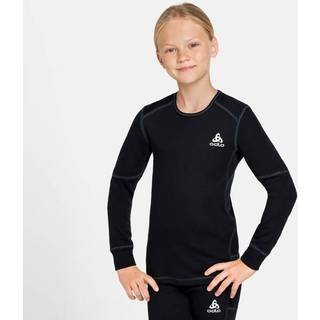 Odlo Kid's Base Layer Top Crew Neck L/S Active X-Warm Syntetisk undertøj Børn størrelse 128 farve sort