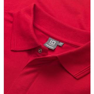 ID 0336 PRO Wear l/æ poloshirt trykknap Rød S
