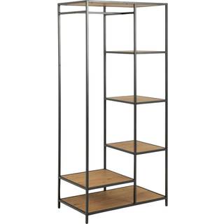 Seaford klædeskab sort  metal