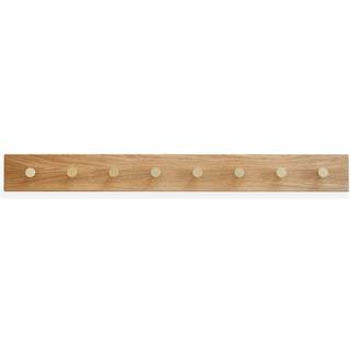 OAK Kangerække Egetræ Med Messing Knager - 100 cm