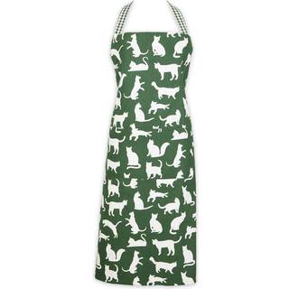 Hunter Green Cat Print Chef Apron