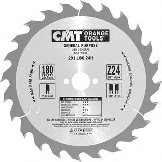 CMT Klinge 180x2,6x20 Z24 W - 291.180.24H