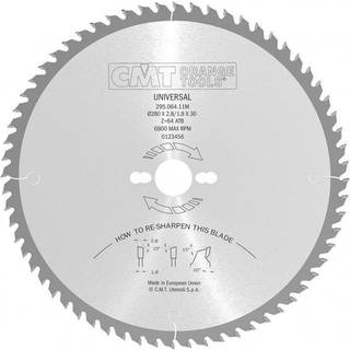 Rundsavsklinge til træ CMT 295; 280x2.8x30; Z64; 10°