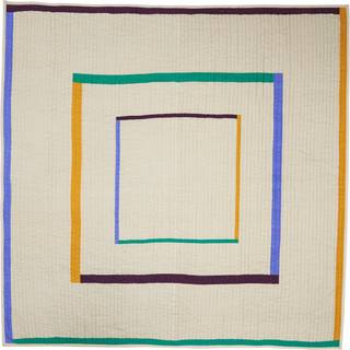 Hübsch - Twist Sengetæppe Square 260x260 Sand/Multi