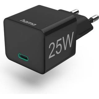 Hama Fast charger, USB-C, PD/Qualcomm®, mini charger, 25 W black