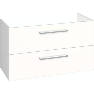 Dansani Mido underskab med skuffer 100 x 44 cm til Lotto XXL vask - Hvid blank/hvid højglans