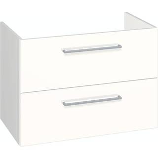 Dansani Mido underskab med skuffer 80 x 44 cm til Lotto XXL vask - Hvid blank/hvid højglans