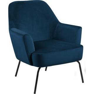 Melissa lounge stol | marineblå velour