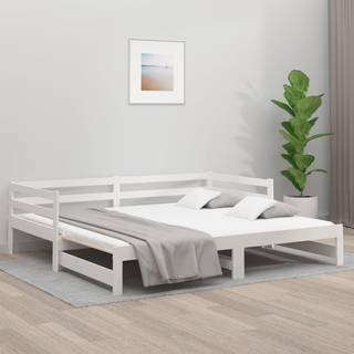 udtræksseng uden madras 90x190 cm hvid