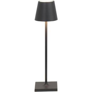 Zafferano Poldina mikro genopladelig lampe, IP65 sort