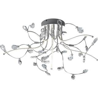 Crystal loftlampe, krom, 54 cm